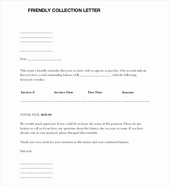 Free Past Due Letter Template New 49 Friendly Letter Templates Pdf Doc