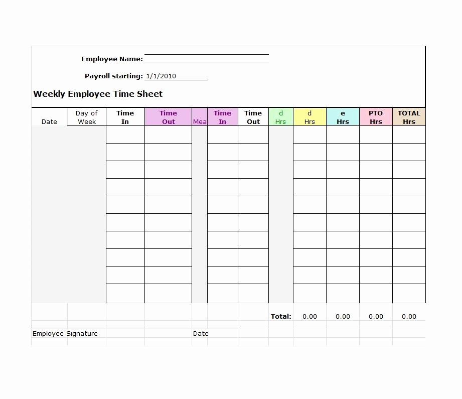 Free Printable Monthly Timesheet Template Lovely 40 Free Timesheet Templates [in Excel] Template Lab