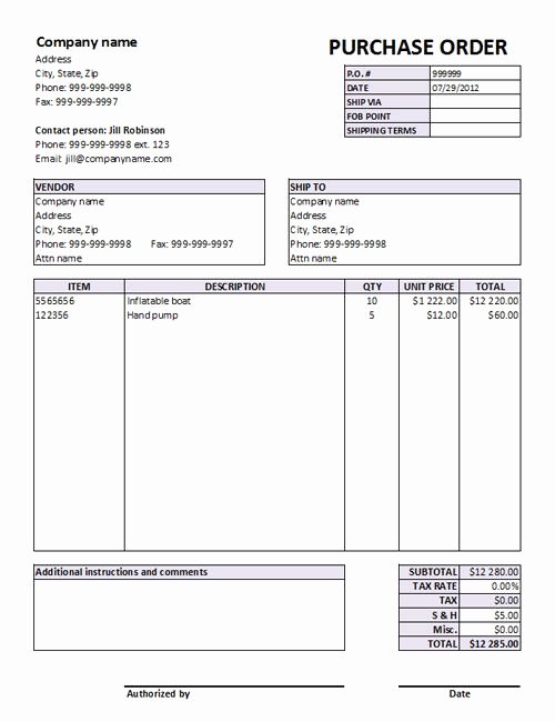 Free Purchase order Template Word Fresh Pin On Po