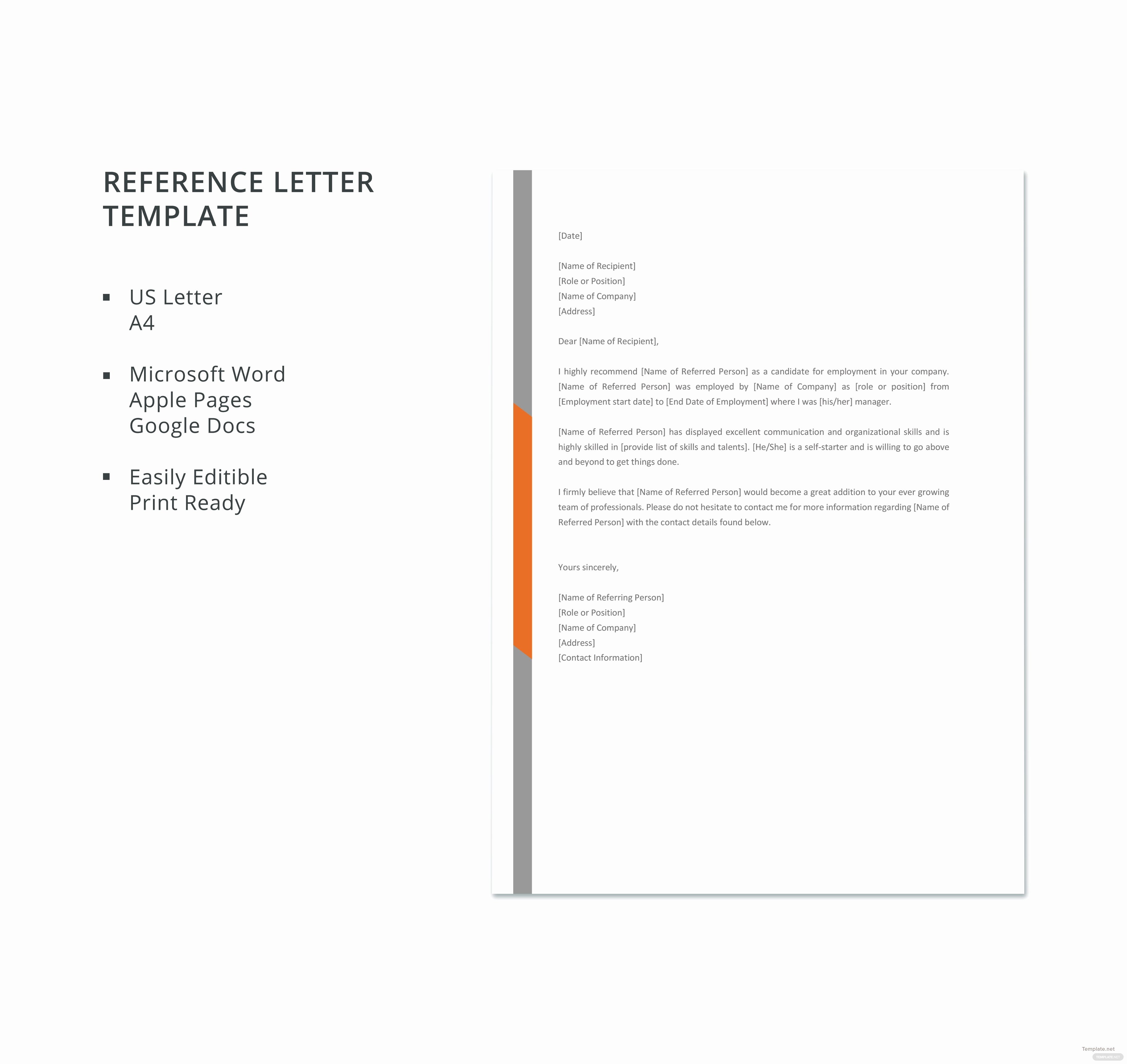 Free Reference Letter Template Beautiful Free Letter Of Reference Template In Microsoft Word Apple
