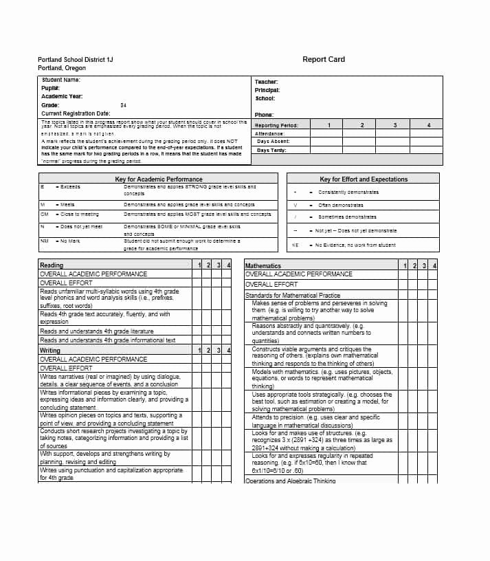 Free Report Card Template Unique 30 Real &amp; Fake Report Card Templates [homeschool High