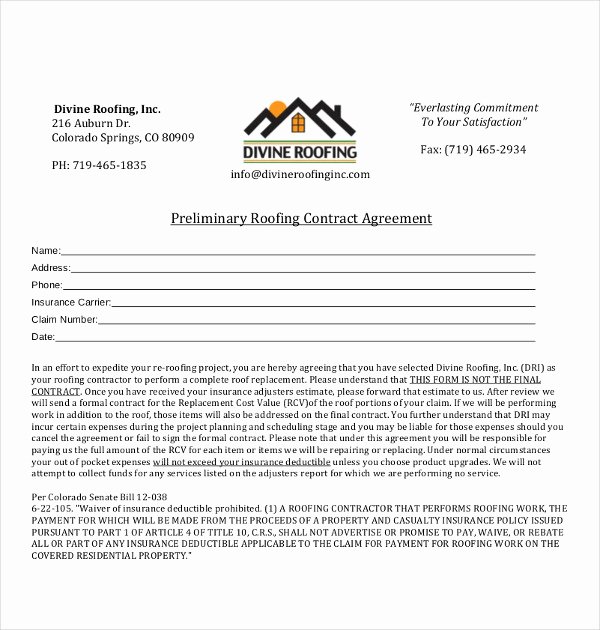 Free Residential Roofing Contract Template Luxury 15 Roofing Contract Templates Word Pdf Google Docs