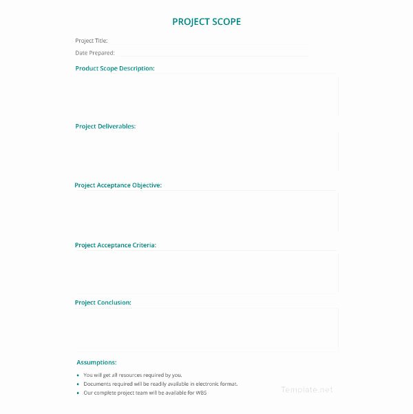 Free Scope Of Work Template Inspirational Scope Of Work Template 36 Free Word Pdf Documents