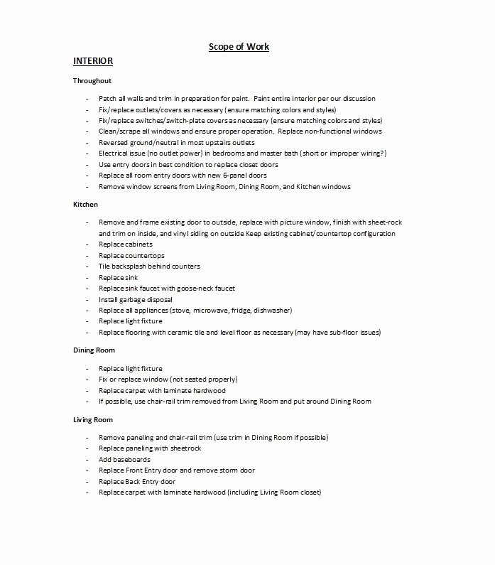 Free Scope Of Work Template New 30 Ready to Use Scope Of Work Templates &amp; Examples Free