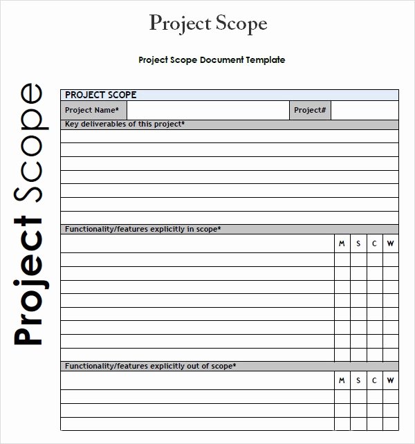 Free Scope Of Work Template Unique Project 7 Free Download for Word Pdf