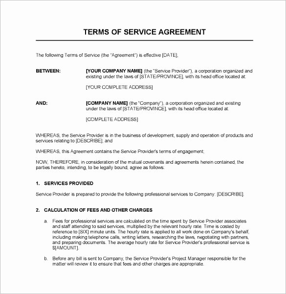 Free Service Contract Template Beautiful Service Contract Templates – 14 Free Word Pdf Documents