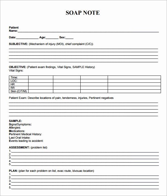 Free soap Note Template Awesome soap Note Template 10 Download Free Documents In Pdf Word