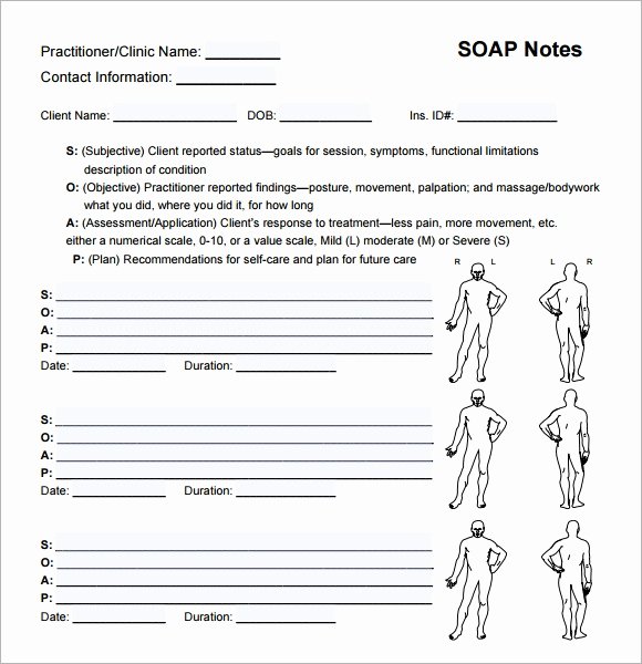 Free soap Note Template Best Of 9 Sample soap Note Templates Word Pdf