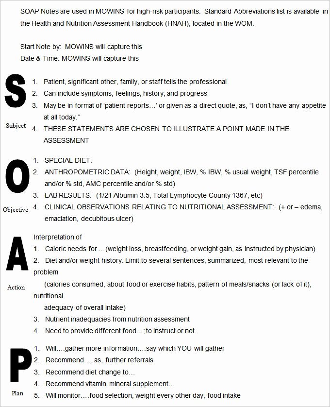 Free soap Note Template Best Of Medical soap Note Template