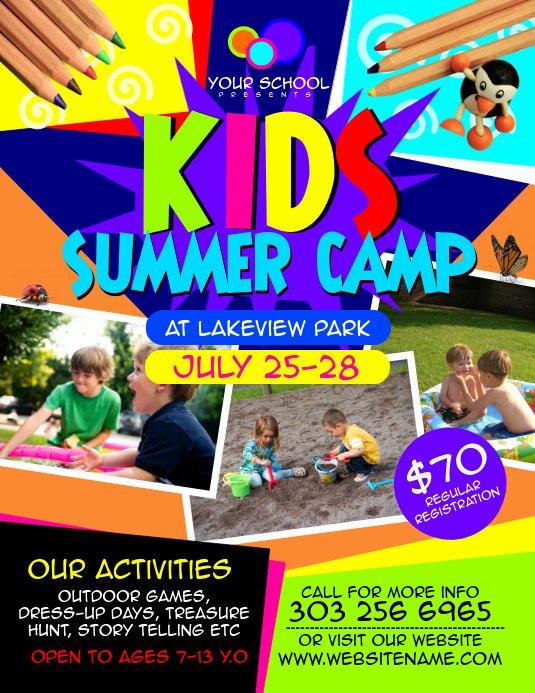 Free Summer Camp Flyer Template Beautiful Kids Summer Camp Flyer Template
