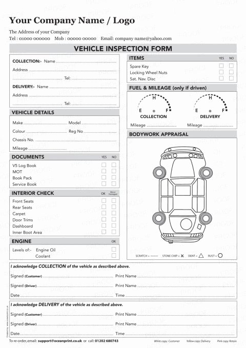 Free Vehicle Inspection form Template Awesome Vehicle Inspection Sheet Template Vehicle Inspection Poc