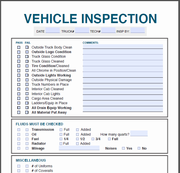 Free Vehicle Inspection form Template Best Of Profit Rhino™