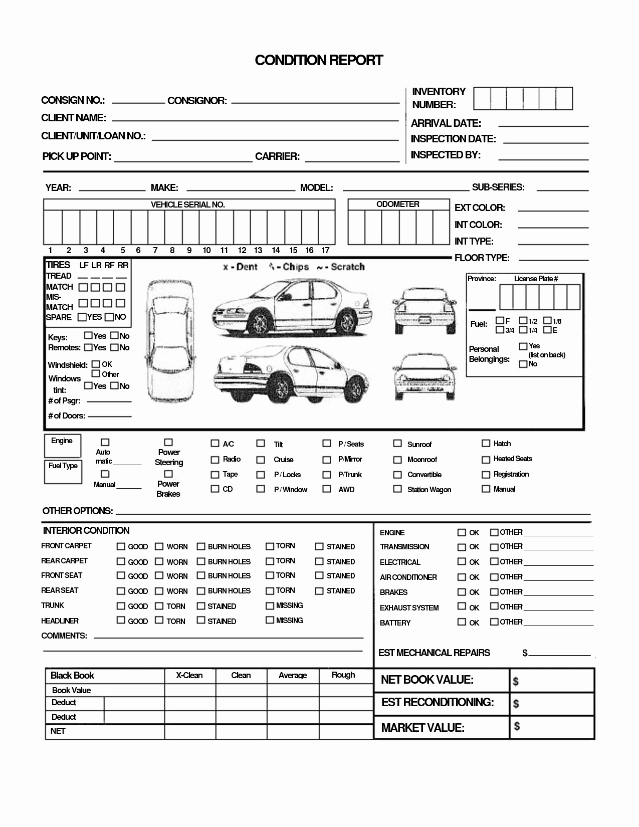 Free Vehicle Inspection form Template Fresh Vehicle Damage Inspection form