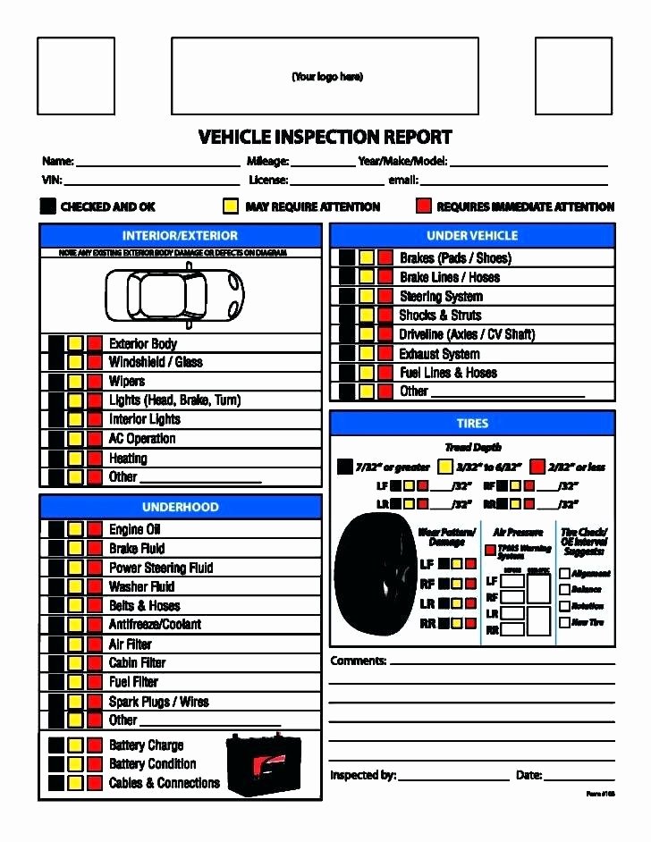 Free Vehicle Inspection form Template Inspirational Free Vehicle Inspection form Template – socbran