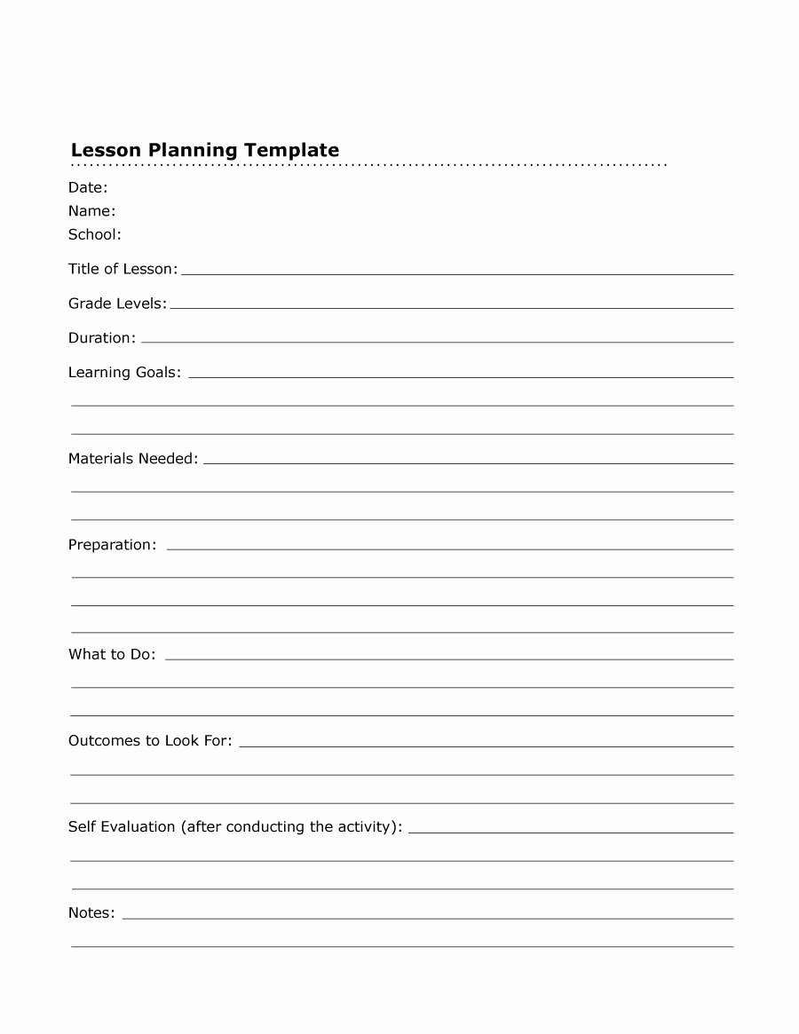 Free Weekly Lesson Plan Template Luxury 44 Free Lesson Plan Templates [ Mon Core Preschool Weekly]