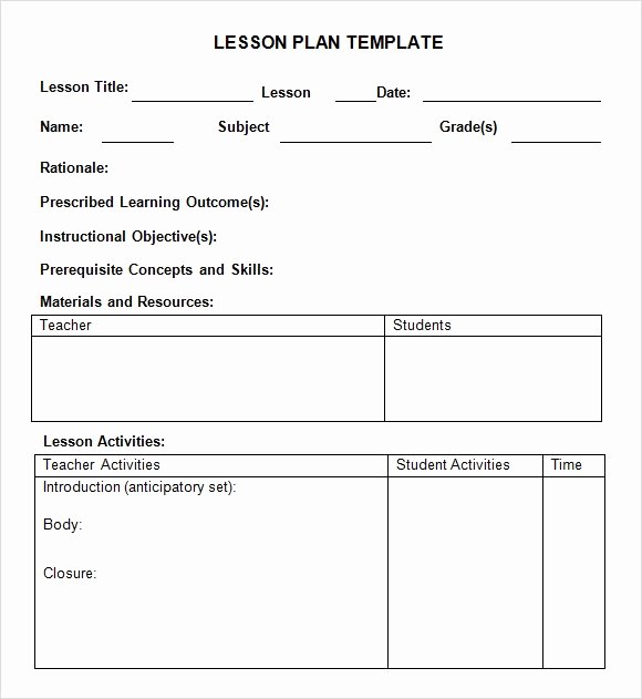 Free Weekly Lesson Plan Template Luxury Free 7 Sample Weekly Lesson Plans In Google Docs
