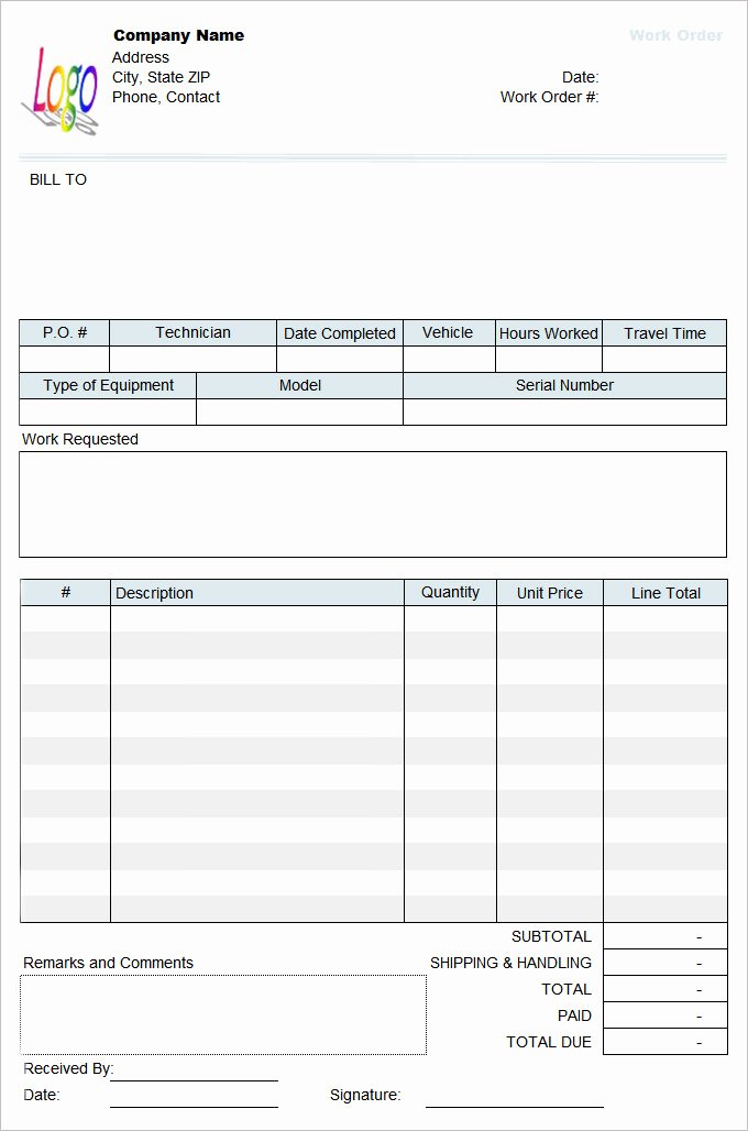 Free Work order Template New Work order Template – 20 Free Word Excel Pdf Document