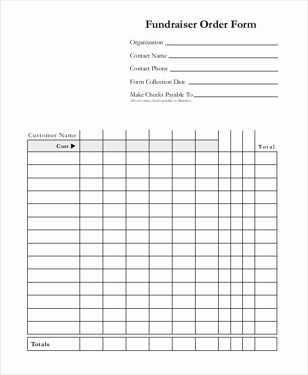Fundraising order form Template Lovely Sample order form 10 Examples In Pdf Word
