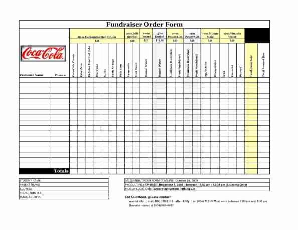 Fundraising order form Template Unique Fundraiser order Templates Word Excel Samples
