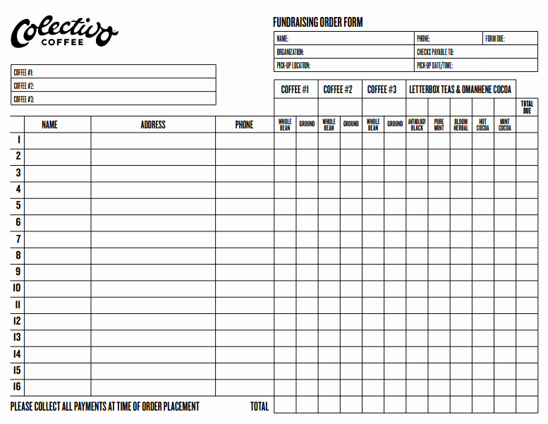 Fundraising order form Templates Lovely Fundraiser order form Templates Word Excel Pdf formats