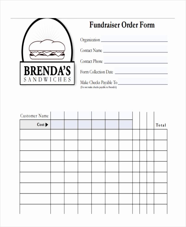 Fundraising order form Templates New 8 Fundraiser order forms Free Sample Example format