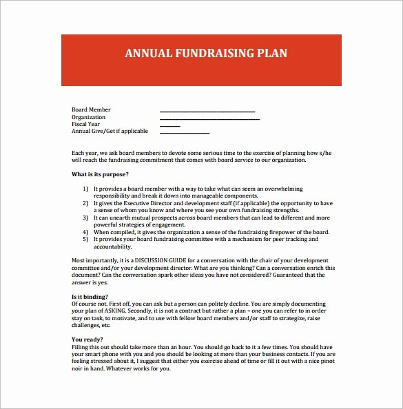 Fundraising Plan Template Free Awesome 17 Fundraising Plan Templates Free Sample Example