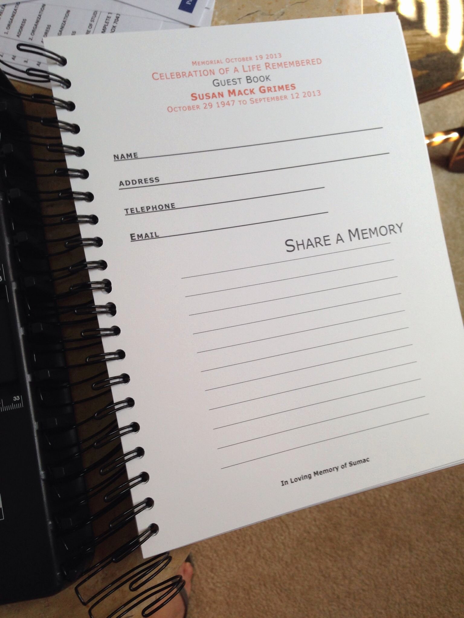 Funeral Guest Book Template New Memorial Service Guest Book In the Making