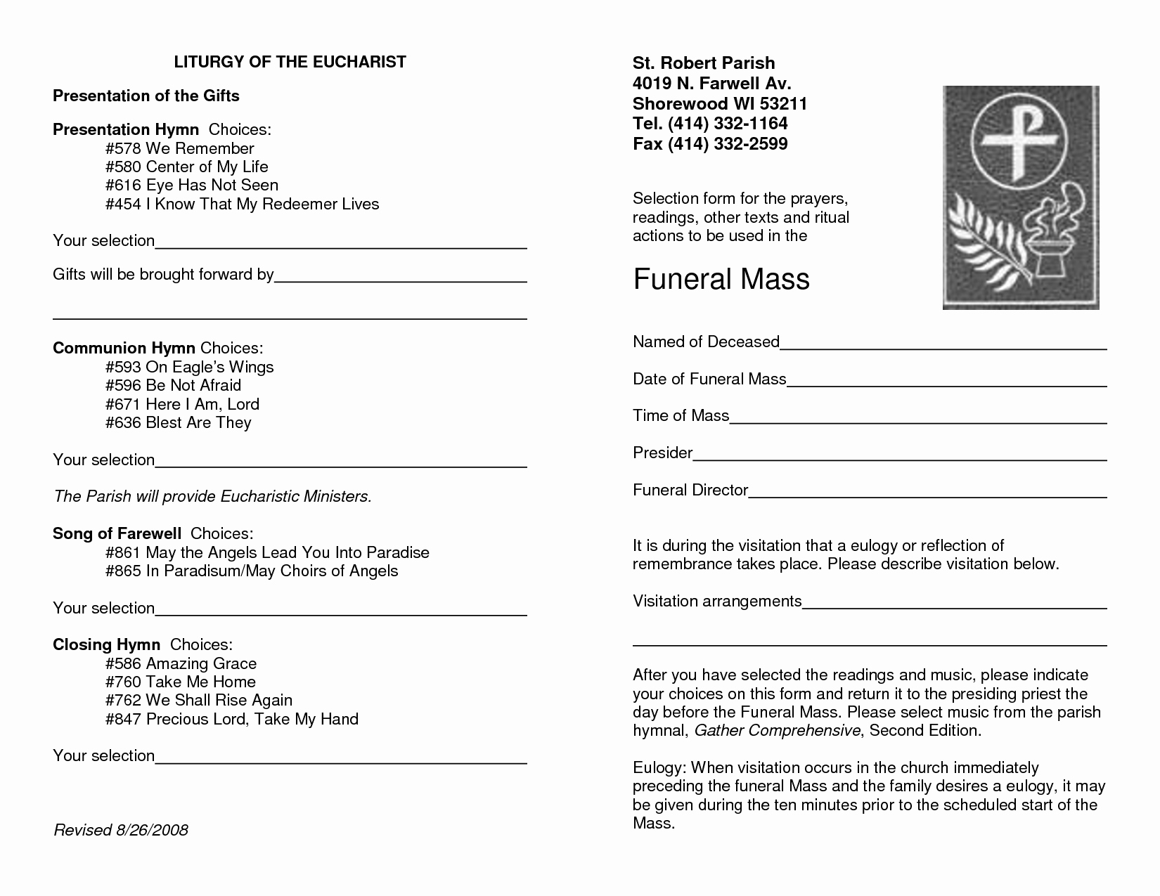 Funeral Mass Program Templates Fresh 27 Of Catholic Funeral Mass Program Template