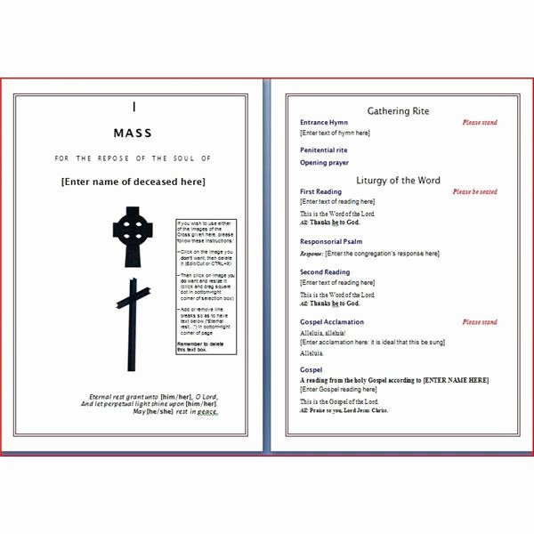 Funeral Mass Program Templates Inspirational Six Resources to Find Free Funeral Program Templates to