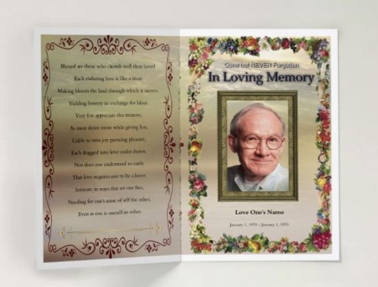 Funeral Program Template Free Best Of 75 Free Funeral Program Template