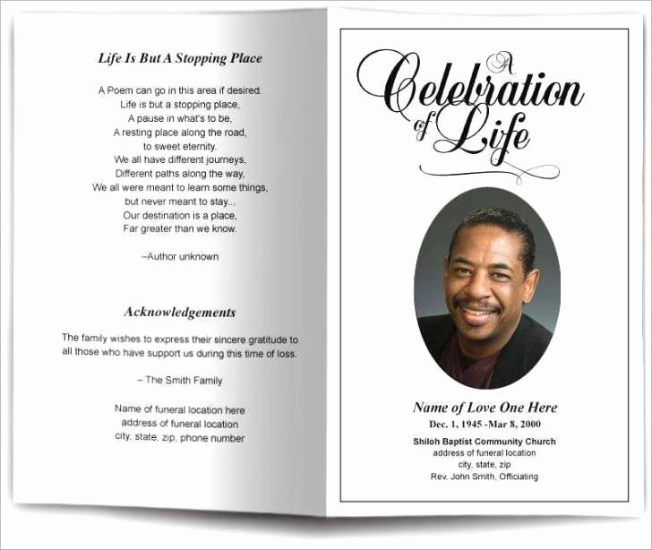 Funeral Program Template Free Luxury Free Printable Funeral Programs Templates Image – Our