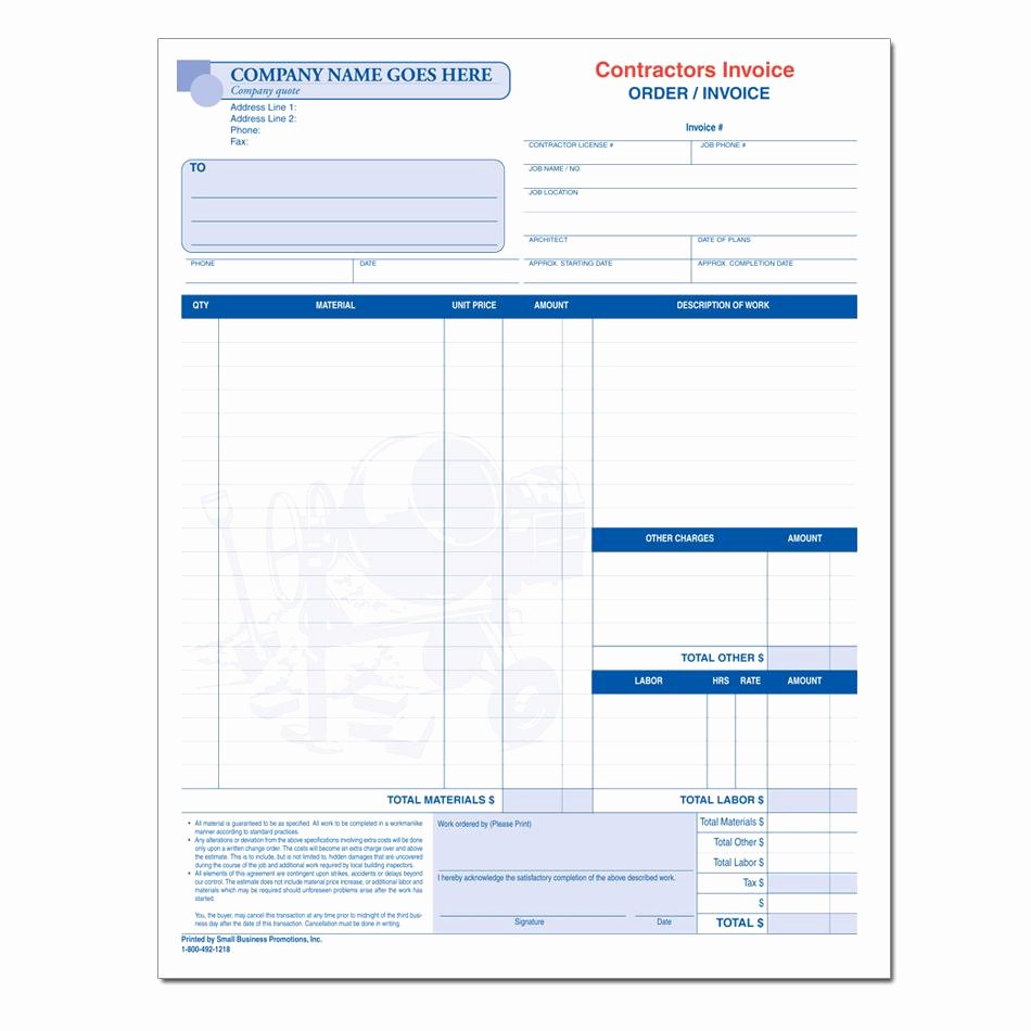General Contractor Proposal Template Fresh Contractor Invoices Construction Invoice Custom