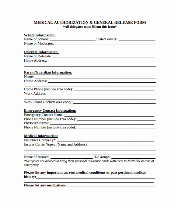 General Release form Template Luxury Sample General Release form 10 Download Free Documents
