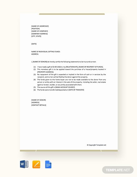 Gift Letter Template Word Best Of Free Business Gift Letter Template Download 1639 Letters