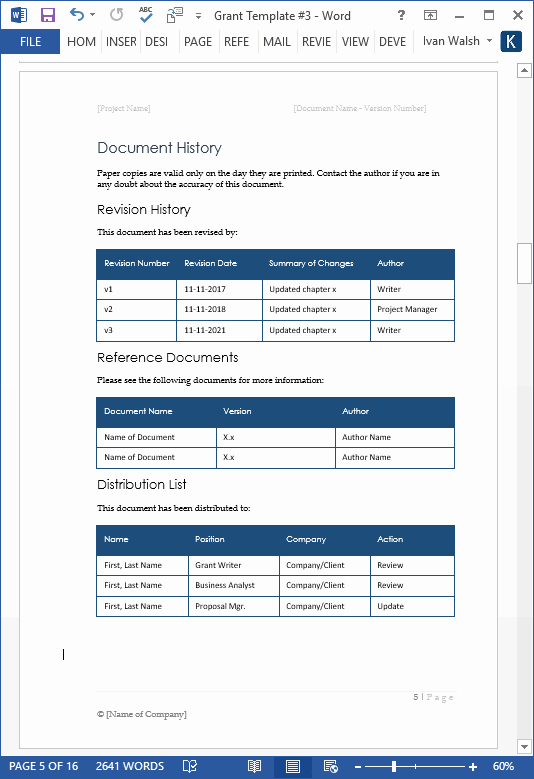 Grant Proposal Budget Template Unique Grant Proposal Template – Ms Word with Free Cover Letter