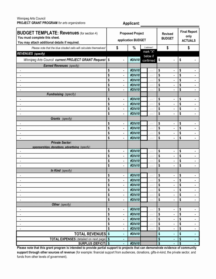 Grant Proposal Budget Template Unique Spreadsheet Best S It Project Bud Example