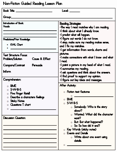 Guided Reading Lesson Plan Template Fresh Day 1 the How to’s Of Guided Reading – Growing Minds and
