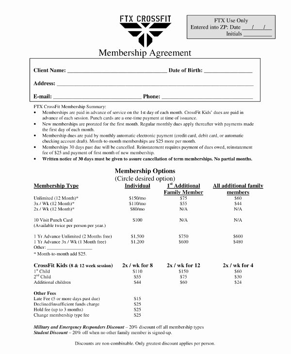 Gym Membership Contract Template Luxury 11 Gym Membership Contract Examples Word Docs Pages