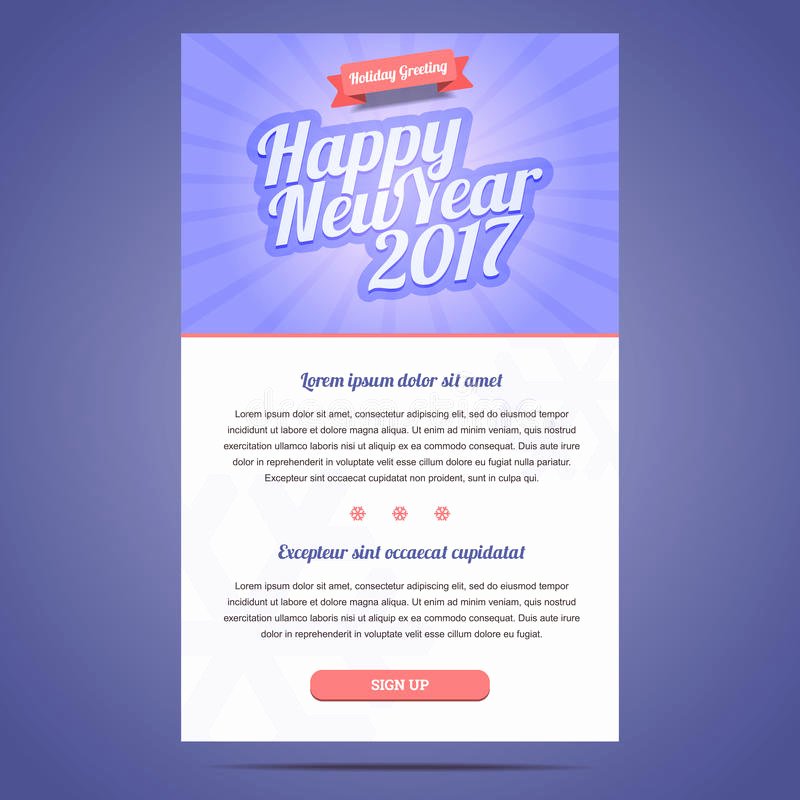 Happy New Year Email Template Awesome Email Template with Greeting Christmas and Happy Stock