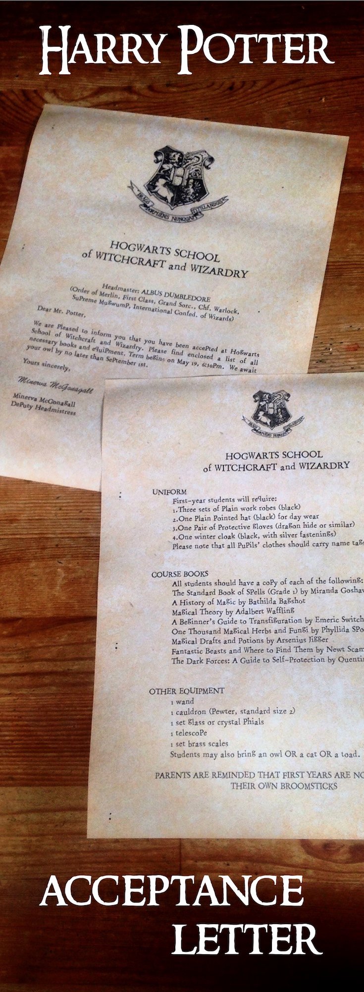 Harry Potter Acceptance Letter Template Beautiful Harry Potter Hogwarts Acceptance Letter Paper Trail Design