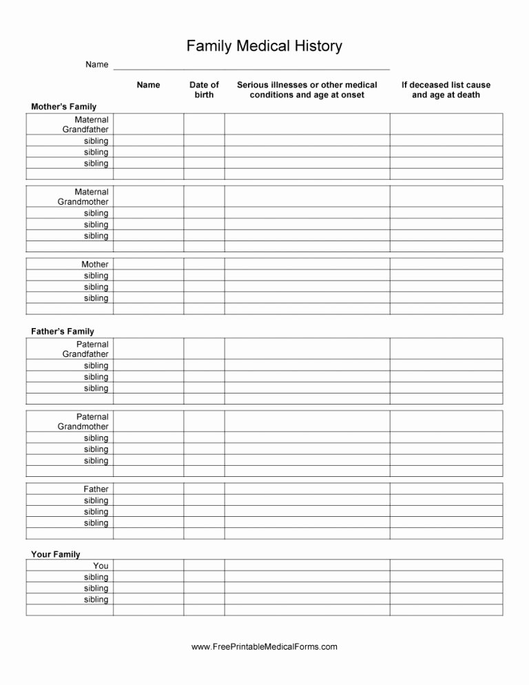 Health History form Templates Unique 67 Medical History forms [word Pdf] Printable Templates