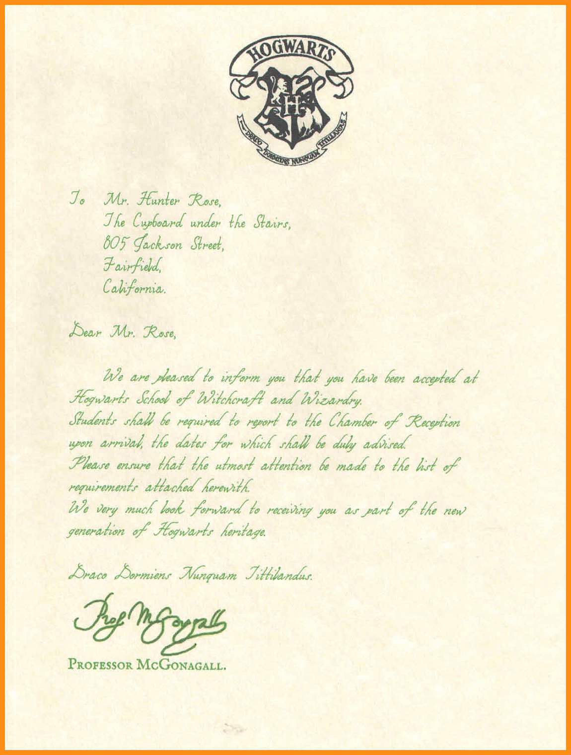 Hogwarts Acceptance Letter Template Elegant 19 Harry Potter Hogwarts Acceptance Letter Pdf