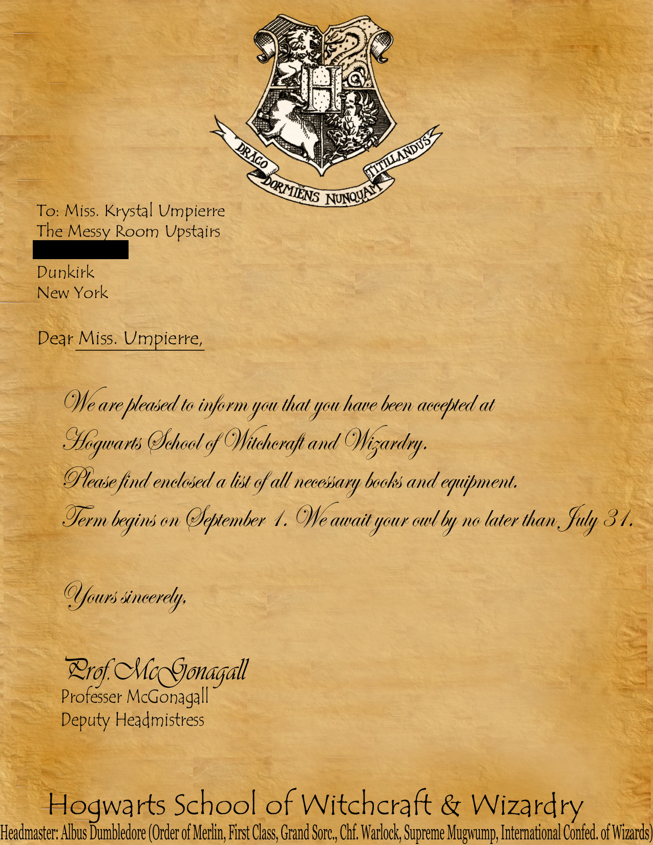 Hogwarts Acceptance Letter Template Lovely Hogwarts Acceptance Letter Template