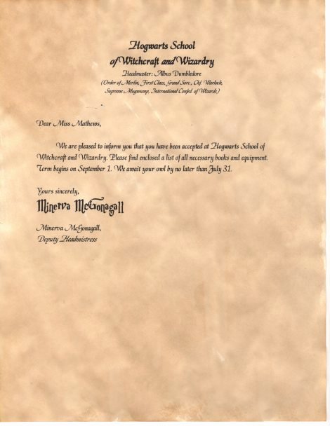 Hogwarts Acceptance Letter Template Unique Hogwarts Acceptance Letter Template