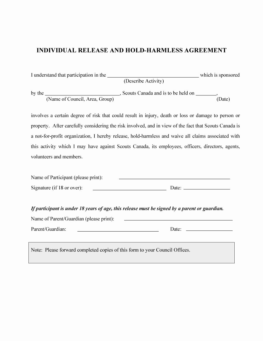 Hold Harmless Agreement Template Awesome 40 Hold Harmless Agreement Templates Free Template Lab