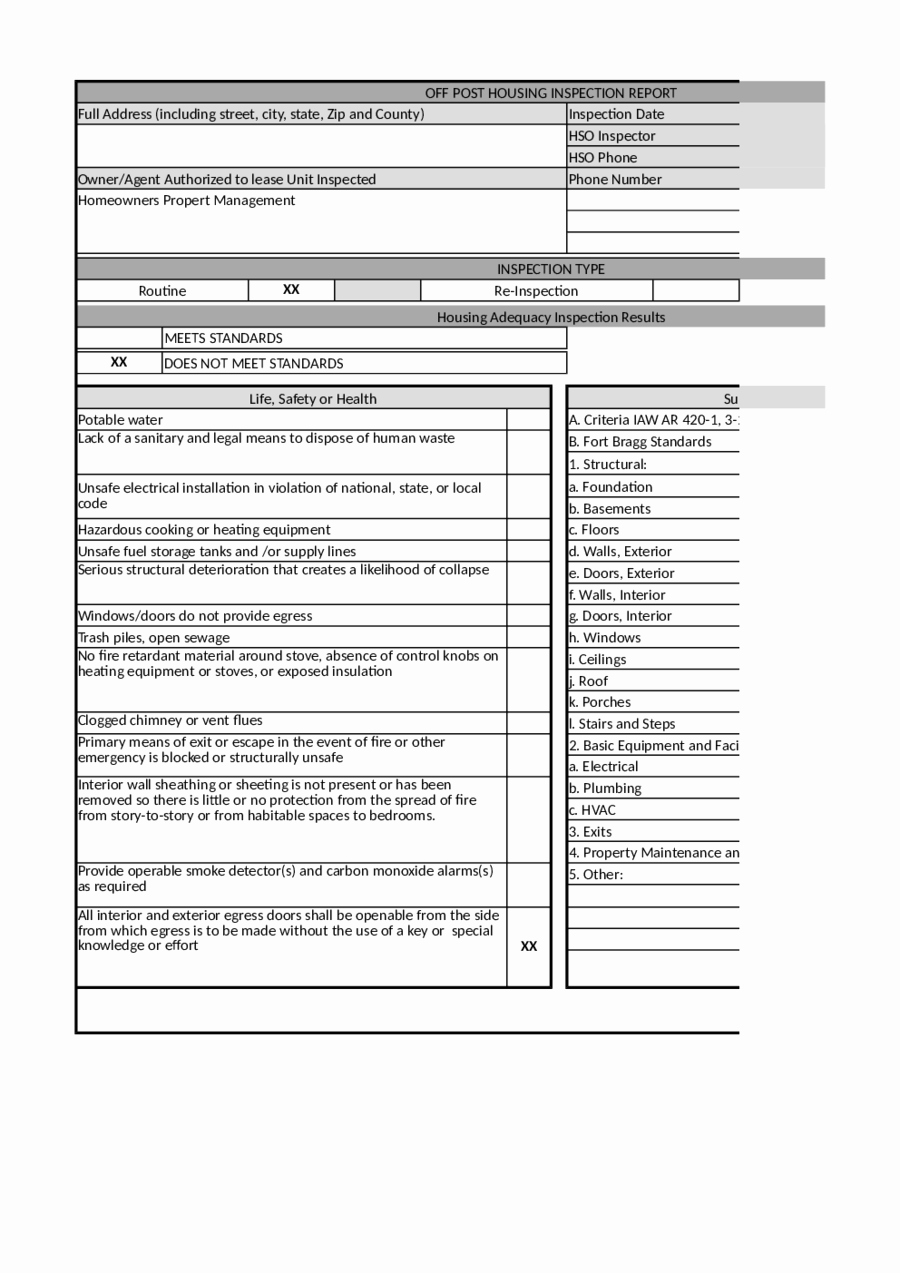 Home Inspection Checklist Templates Elegant 2018 Home Inspection Report Fillable Printable Pdf