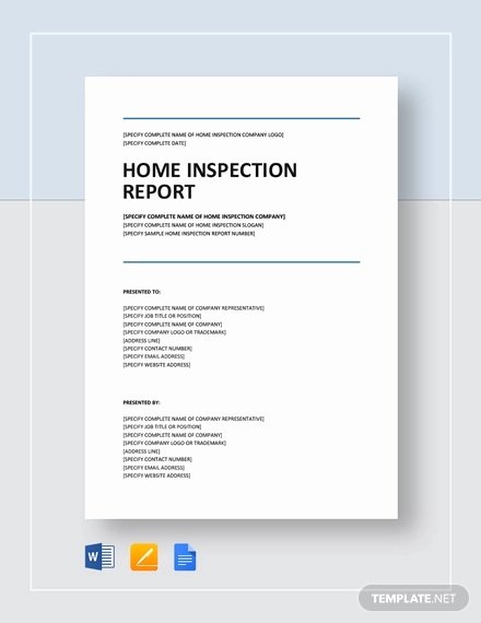 Home Inspection Report Template Awesome 13 Sample Inspection Report Templates Docs Word Pages