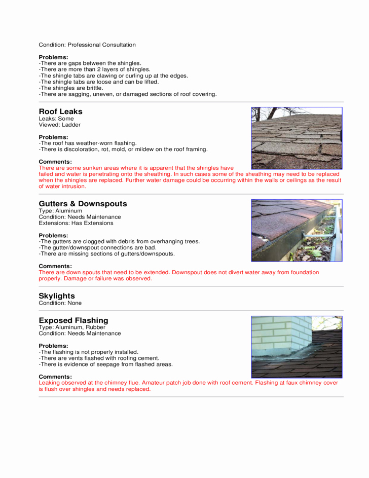 Home Inspection Report Template New Home Inspection Sample Report with Summary Free Download
