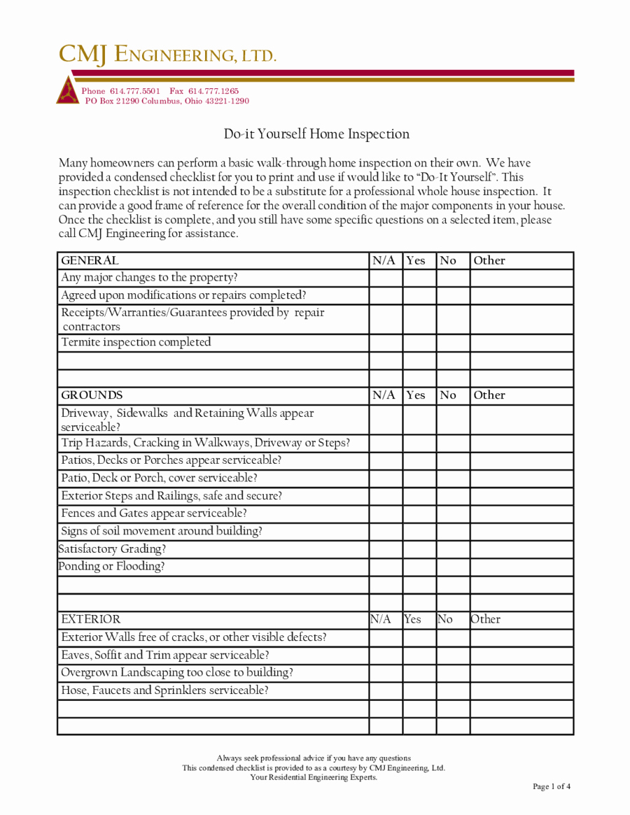 Home Inspection Report Template Unique Diy Home Inspection Reports Edit Fill Sign Line