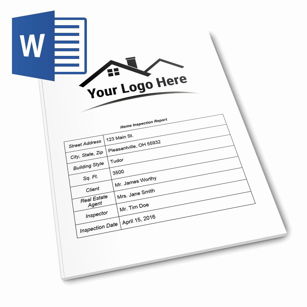 Home Inspection Report Template Unique Report form Pro Ms Word Version Home Inspection Report